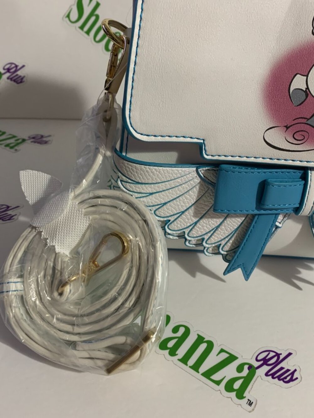 Danielle Nicole Crossbody Disney Hercules Pegasus Wings Bow Satchel Bag Purse - Picture 7 of 9